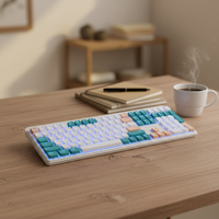 Nouveau clavier OEM ODM 108 touches 2.4G USB sans fil rétroéclairé LED rechargeable ultra-mince élégant pour bureau avec touches mécaniques à ciseaux (version anglaise)