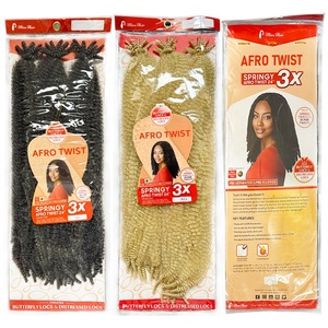 205g Mèches Tresses <span class=keywords><strong>Prix</strong></span> Abordable Cheveux Afro Twist pour Tressage Cheveux Afro Kinky en Vrac Perruques Synthétiques Extensions <span class=keywords><strong>de</strong></span> Locs au Crochet Yanky Twist - Product Image 1