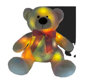 Commercio all'ingrosso su ordinazione flash LED di illuminazione di modo di alta qualità morbido peluche 13 pollici carino luce up Teddy Orso di peluche peluche giocattolo