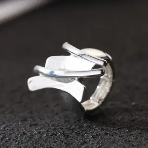 Cincin perak wanita, Set pasangan hati Lab Turki 925 Sterling Cubic Zirconia asli 14K untuk anak perempuan Stainless Steel 9Ct cincin emas