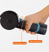 Meuleuse d'angle professionnelle sans fil, sans balais, double action, 3 vitesses, 500W, avec gâchette, en acier inoxydable, pour bricolage industriel, batterie Li-ion