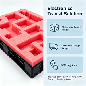 Plateau d'emballage combiné antistatique ESD en EPE + PP pour la protection et le transport des composants électroniques - Product Image 6