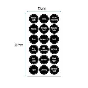 Bộ Nhãn Dán Gia Vị Và Phòng Đựng Thức Ăn Mới Bán Chạy Nhãn Dán Bảng Đen Tên Thảo Mộc Nhãn Dán Lọ Gia Vị Để Sắp Xếp Gia Vị - Product Image 5