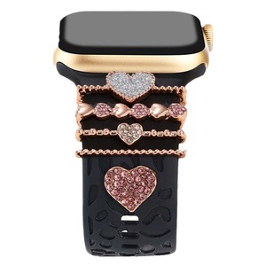 Anneau décoratif <span class=keywords><strong>Mickey</strong></span> en alliage durable, accessoire de bracelet en silicone pour <span class=keywords><strong>Apple</strong></span> <span class=keywords><strong>Watch</strong></span>, outils et pièces de montre-bracelet pour l'amour - Product Image 6