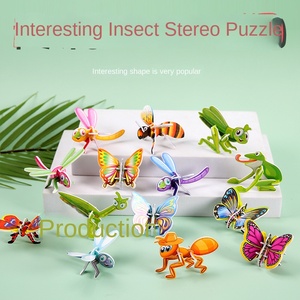 LASIVE TOYS 10 pcs/sac Papier écologique pour enfants Puzzle d'insectes tridimensionnels Jouets faits à la main DIY Maternelle Cadeaux éducatifs - Product Image 6