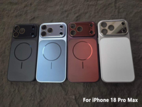 Étui de téléphone magnétique puissant avec grand viseur brillant de qualité supérieure, protection complète de l'appareil photo, anti-rayures pour iPhone 18 Pro Max
