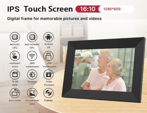 Marco de fotos digital de 10,1 pulgadas, WiFi, nube inteligente, pantalla táctil IPS, reproducción de vídeo de rotación automática, aplicación <span class=keywords><strong>para</strong></span> <span class=keywords><strong>compartir</strong></span> momentos memorables - Product Image 6