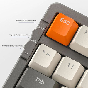 <span class=keywords><strong>Clavier</strong></span> de jeu mécanique sans fil FreeWolf K8, interrupteurs rouges/bleus remplaçables à chaud, rétroéclairé, <span class=keywords><strong>pour</strong></span> <span class=keywords><strong>PS4</strong></span>, PC, Win, Mac, <span class=keywords><strong>Gamer</strong></span> - Product Image 3