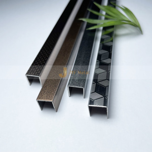 Factory Customization U Shaped Stainless Steel <b>Tile</b> Edge Trim Durable & Waterproof for Apartment Floor Decoration - Product Image 3