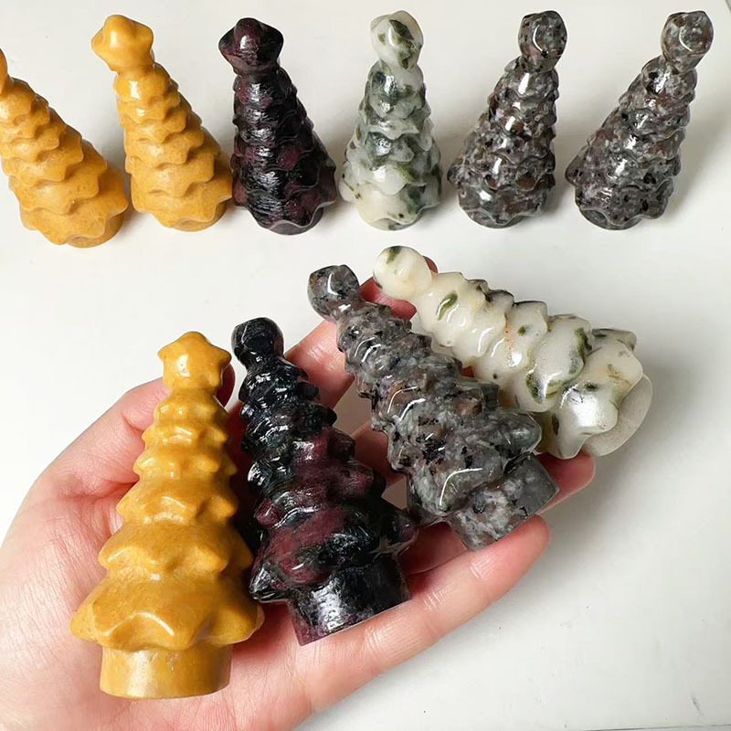 Wholesale Crystal Healing Stone Carving Christmas