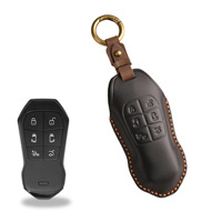 Étui à clés vintage pour Xpeng X9, étui de protection pour télécommande en cuir véritable fait main avec boucle pour voiture Xpeng X9