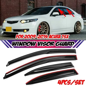 4x Car Door <b>Window</b> <b>Vent</b> Visor Deflector Rain Guard Awning Shelter for ACURA TSX 4 Door Sedan 2004-2014 <b>Window</b> Visor Rain Guard - Product Image 1