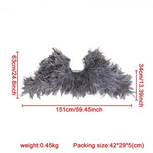 Para <span class=keywords><strong>Amazon</strong></span> Halloween Masquerade Party Costume Props Multi-Color Opcional Cross-Border Feather Shawl Cape Chaleco Collar - Product Image 3