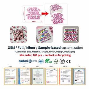 Custom 3D Round Acrylic Logo <b>Sticker</b> Holographic UV Printed Waterproof <b>Label</b> for Packaging - Product Image 5
