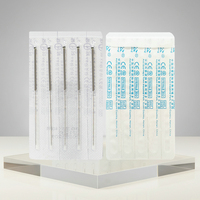 100 aiguilles d'acupuncture stériles à usage unique en acier inoxydable avec manche, pour dialyse, emballage professionnel, vente en gros