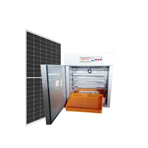 Productos calientes incubadora de huevos de energía solar grande 300 completamente automática e incubadora con inversor solar