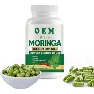 OEM özel etiket doğal organik Moringa tozu 60 kapsül, Unoxidized, laktasyon ve anne sütü kaynağı destekler, Vegan - Product Image 6