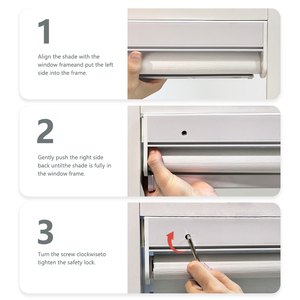 Pas de perçage jour et nuit stores enrouleurs à l'intérieur montage facile à installer sans fil zèbre ombre sans outil Double couches rideaux enrouleurs occultants - Product Image 2