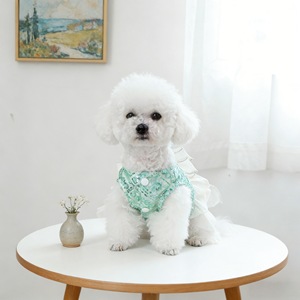 Pet Princess Tulle <b>Skirt</b> Emerald Green <b>Sequin</b> Dress For Dogs Cats Four Seasons Polyester Dress - Product Image 4