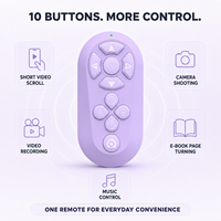 Télécommande sans fil OEM pour selfie, déclencheur, zoom, vidéo courte TikTok, 10 boutons, rechargeable par USB, compatible iOS et Android