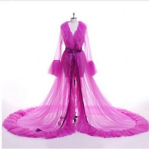 SFY1441 Women's Sexy <b>Long</b> Dress Elastic High Waist Transparent Mesh Breathable Knitted Robe Lingerie - Product Image 2