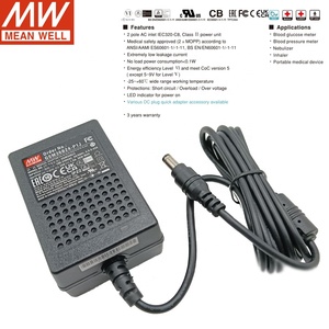 Có nghĩa là cũng y tế Adaptor 18W 25W 36W 40W 60W 90W 120W 160W 220W 5 ~ 48VDC AC-DC MEANWELL GSM loạt màu xanh lá cây y tế Adaptor - Product Image 2
