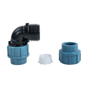 Raccords à compression rapide <span class=keywords><strong>en</strong></span> PP pour système de tuyauterie d'irrigation <span class=keywords><strong>en</strong></span> plastique HDPE de 20 à <span class=keywords><strong>110</strong></span> mm, coudes, tés et coupleurs - Product Image 3