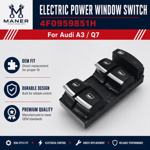 สวิตช์กระจกไฟฟ้า MANER รุ่น 4F0959851H สำหรับ Audi A3 Q7 อะไหล่ทดแทนระบบไฟฟ้าตัวถังรถยนต์ รับประกัน 18 เดือน - Product Image 4