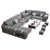 Sofá de Tela con Tecnología Sin Lavado para Sala de Estar Combinación Simple y Moderna para Apartamento Grande Sofá Esquinero de Tela Antiarañazos para Gatos