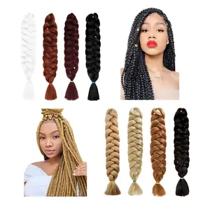 Großhandel bunte Bulk 41 inch Haar verlängerung Twist Synthetic Darling Expression Flechten Haar Jumbo zum Flechten