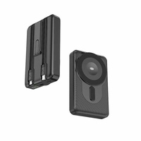 Batterie externe magnétique sans fil ultra-fine en plastique 2026, portable 10000 mAh, affichage numérique trois-en-un, vente chaude transfrontalière