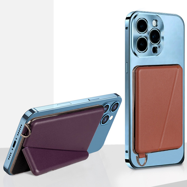 For MagSafe Wallet Card Holder Case for iPhone 16/15/14/13/12 Series Magnetic PU Leather Wallet Cell Phone Case