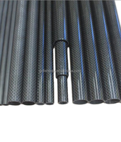 Mât télescopique en fibre de carbone pour pare-soleil, tube rond en fibre de carbone de 30 mm, 2 m