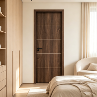 Puerta de Seguridad Moderna, Impermeable y de Alta Calidad, Fabricada en WPC, para Interiores de Viviendas, Dormitorios, Baños y Hoteles, con 1 Año de Garantía