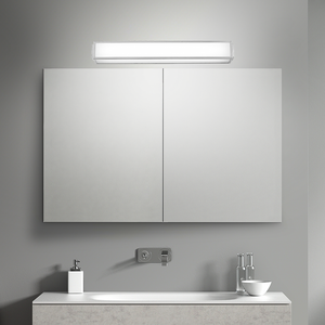 Miroir de salle de bain LED chromé mat moderne, lumière à 3 températures de couleur, indice de fidélité des couleurs élevé 80, luminaire mural pour salle de bain - Product Image 4