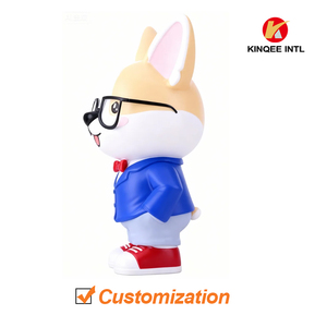 Figura de Perro de Vinilo PVC Personalizada OEM ODM, Mascota de Marca de Dibujos Animados en 3D, Decoración de Escritorio Ecológica, Regalo Promocional Empresarial - Product Image 3