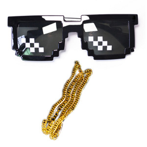 Gafas de sol con clip de diseño de píxeles de mosaico para accesorios de fiesta, bodas, padrinos de boda, diversión en TikTok - Product Image 2