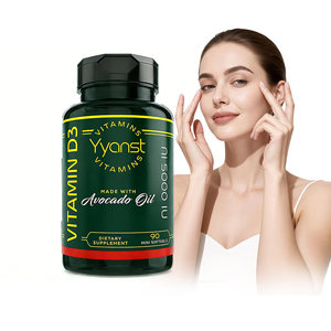 Suplemento diario de vitamina D3 en cápsulas blandas de aceite de aguacate de marca privada de alta calidad, promueve la salud cardiovascular y refuerza la inmunidad. - Product Image 1