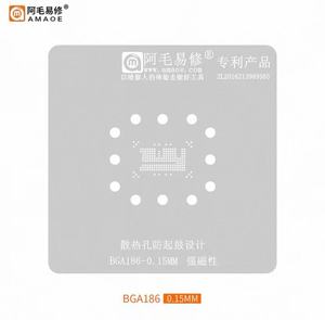 Kit de pochoirs de reballing Amaoe pour téléphones mobiles BGA153 BGA162 BGA169 BGA186 BGA221 BGA254 EMMC <span class=keywords><strong>CMCP</strong></span> UFS 0.15MM - Product Image 5