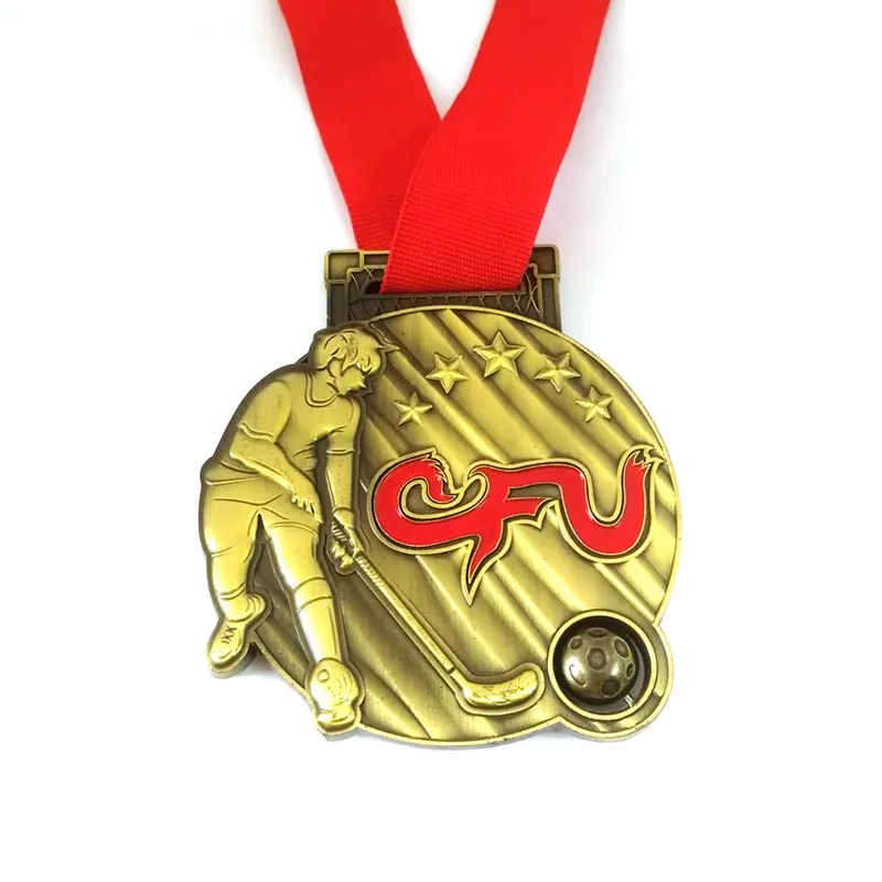 Custom pressofusione 3d Medal Hockey su ghiaccio la medaglia commemorativa premi medaglie sportive