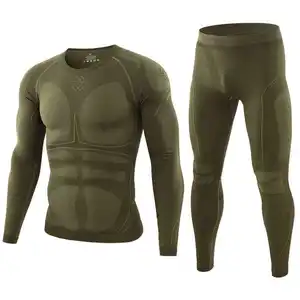 Esdy roupa íntima térmica masculina, para treinamento ao ar livre, roupas fitness, funcional, quente