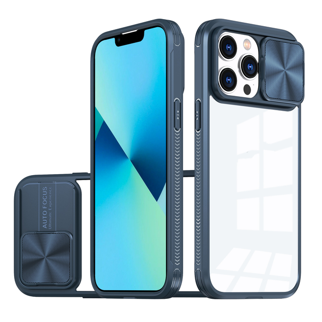 For iphone 11 12 13 14 Pro Max Slide Camera Phone case Lens protection Card Holder Magnetic Kickstand 2 in 1 Mobile Phone Cover