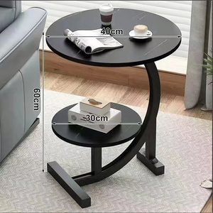Jinshan hiện đại di chuyển MDF bằng gỗ tròn bên bảng cho nhà biệt thự khách sạn phòng ngủ phòng khách Bàn cà phê đồ nội thất - Product Image 4