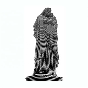 Scultura Astratta 3D in Acciaio Inossidabile Placcato Argento Personalizzata per Decorazione Esterna di Casa, Giardino e Parco, Grande <span class=keywords><strong>Statua</strong></span> di <span class=keywords><strong>David</strong></span> - Product Image 2