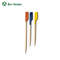Brochettes écologiques de qualité supérieure pour barbecue, faciles à percer, en bambou, jetables, type Teppo