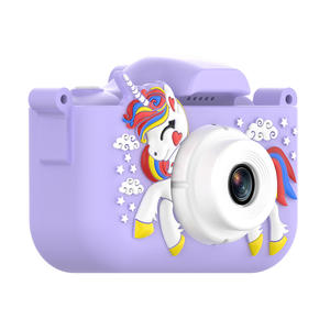 Cámara digital para niños 4000W divertido lindo unicornio Pantalla de 2 pulgadas Cámara dual delantera y trasera juegos incorporados 32GB regalo de cumpleaños para niños - Product Image 2