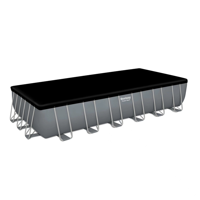 Bestway 56475 Power Steel 7.32 m X 3.66 m X 1.32 m High Quality Family Outdoor Rectangle Steel Frame Above Ground Swimming Pool