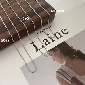 สร้อยคอเงินแท้ S925 ชุบแพลตตินั่ม เครื่องประดับสำหรับทุกเพศ ของขวัญแฟชั่น สร้อยคอแบบซ้อน - Product Image 3