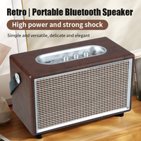 Altavoz Inalámbrico Portátil Retro de Madera de Alta Calidad para Exteriores, Salida de 40W, Batería de 5000-10000mAh, Compatible con Teléfonos Móviles y Computadoras