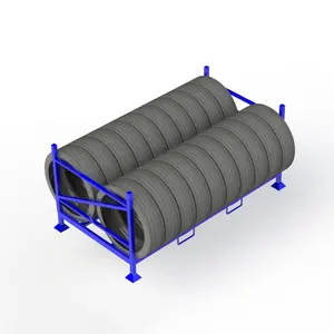 Resistente impilabile pieghevole in acciaio stoccaggio pneumatici rack pallet per il magazzino